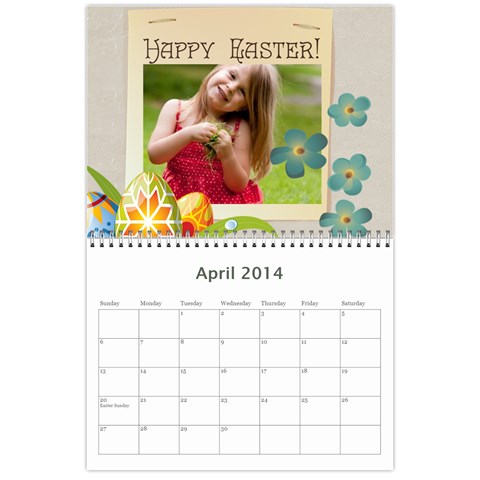 Year Calendar By C1 Apr 2014