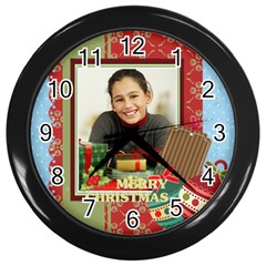 christmas - Wall Clock (Black)