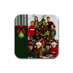 christmas - Rubber Square Coaster (4 pack)