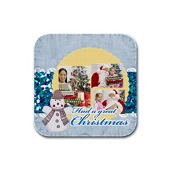 christmas - Rubber Square Coaster (4 pack)