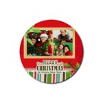 christmas - Rubber Round Coaster (4 pack)