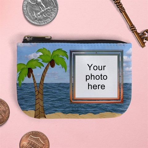 Palm Tree Mini Coin Purse By Lil Front