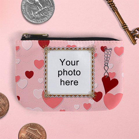 Hearts Mini Coin Purse By Lil Front