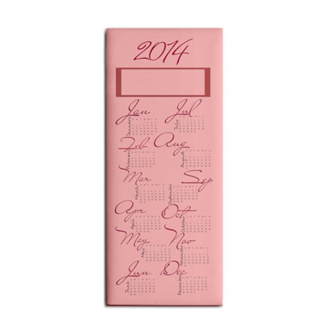 Pink Calendar 2014 In Hand Towel By Zornitza Front