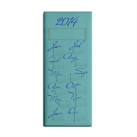 Blue Calendar 2014 In Hand Towel By Zornitza Front