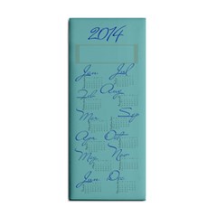 Blue calendar 2014 in hand towel