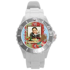 xmas - Round Plastic Sport Watch (L)