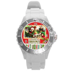 xmas - Round Plastic Sport Watch (L)