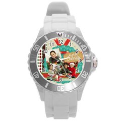 xmas - Round Plastic Sport Watch (L)