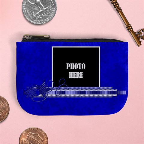 Basix Blue Coin Purse By Lisa Minor Front