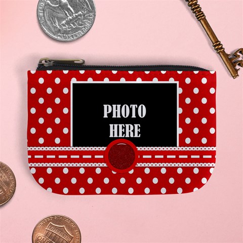 Basix Red Coin Purse By Lisa Minor Front