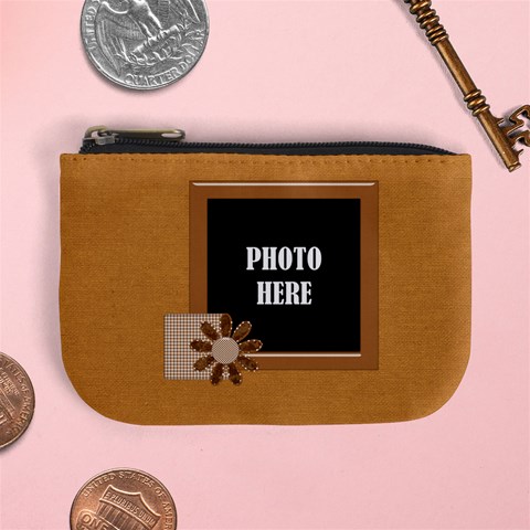 Basix Brown Coin Purse By Lisa Minor Front