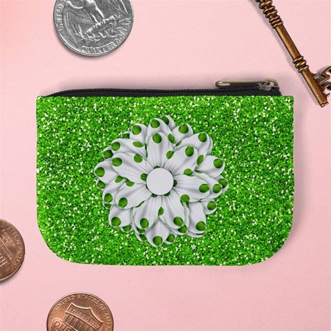 Basix Green Coin Bag By Lisa Minor Back