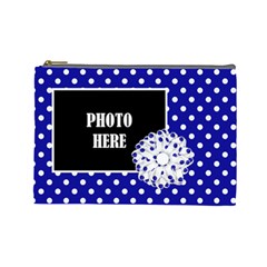 Basix Blue Large Cosmetic Bag (7 styles) - Cosmetic Bag (Large)