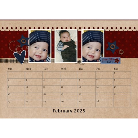 Desktop Calendar 8 5  X 6  Feb 2025