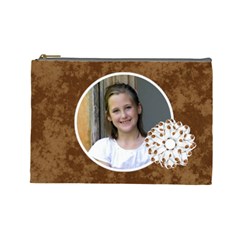 Basix Brown Large Cosmetic Bag (7 styles) - Cosmetic Bag (Large) Basix Brown Large Cosmetic Bag (7 styles) - Cosmetic Bag (Large)