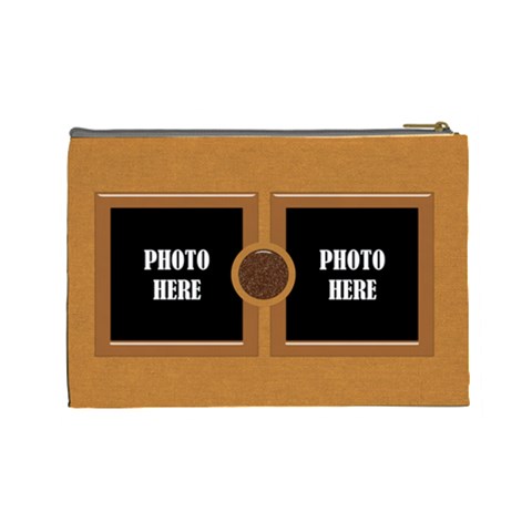 Basix Brown Large Cosmetic Bag By Lisa Minor Back