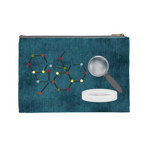 Learn Discover Explore Large Cosmetic Bag By Lisa Minor Back