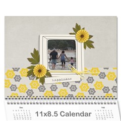 Wall Calendar 11 x 8.5 - Happiness - Wall Calendar 11  x 8.5  (12-Months)