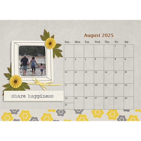 Desktop Calendar 8 5  X 6  Aug 2025