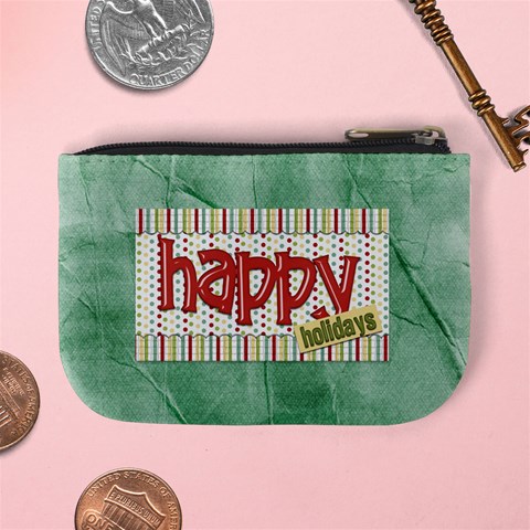 Happy Christmas Coin Bag By Lisa Minor Back