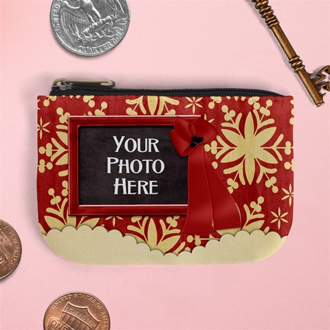 Happy Holidays Coin Bag 3 By Lisa Minor Front