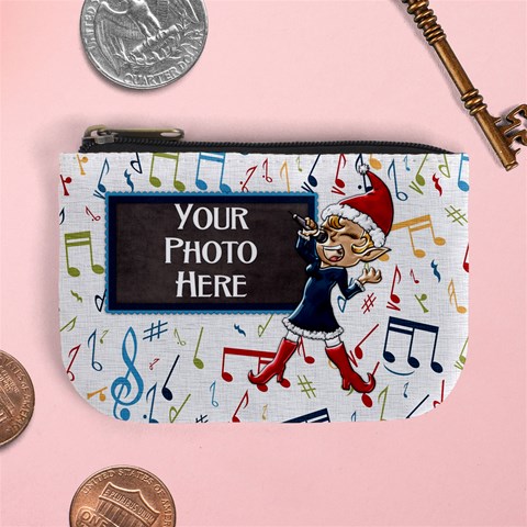Rockin Around The Christmas Tree Coin Bag 1 By Lisa Minor Front