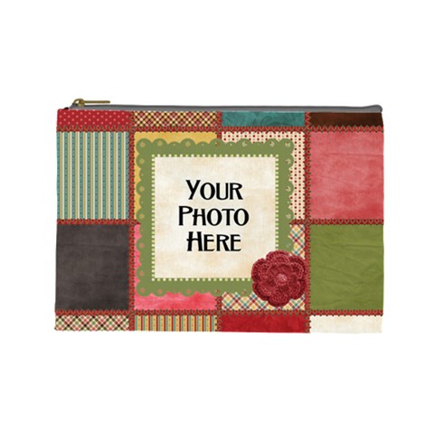 Thoughts Of Friendship Large Cosmetic Bag 1 By Lisa Minor Front