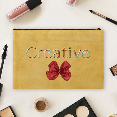 Thoughts Of Friendship Large Cosmetic Bag 1 By Lisa Minor Back
