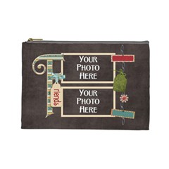 Thoughts of Friendship Large Cosmetic Bag 5 - Cosmetic Bag (Large)