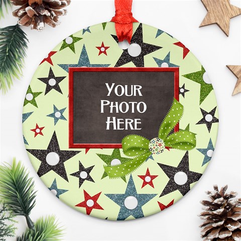 Joyful Joyful Round Ornament 1 By Lisa Minor Front