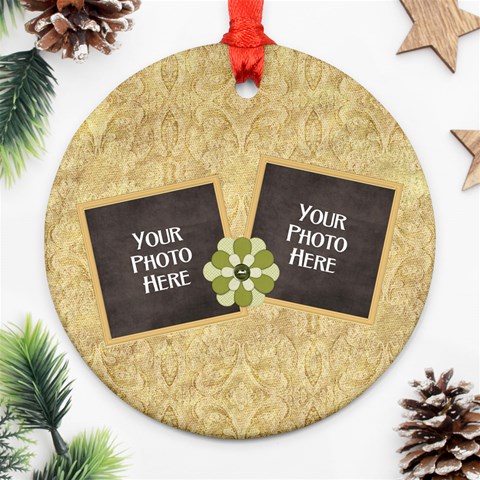 Joyful Joyful Round Ornament 2 By Lisa Minor Front