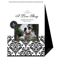 Desktop Calendar 6  x 8.5  - B/W - A Love Story