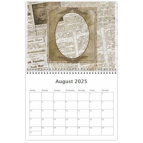 Family Tree Calendar Aug 2025