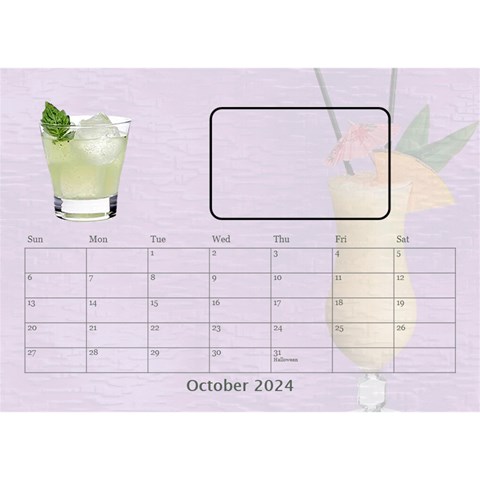 Happy Hour Desktop Calendar By Lil Oct 2024