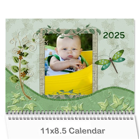 Nature Green 12 Month Wall Calendar By Lil Cover