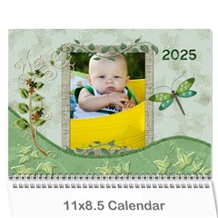 Nature Green 12 Month Wall Calendar - Wall Calendar 11  x 8.5  (12-Months)