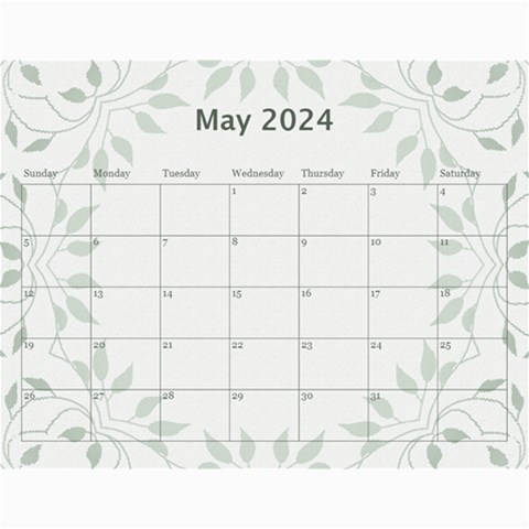 Nature Green 12 Month Wall Calendar By Lil Oct 2024