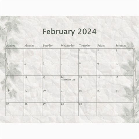 Nature Green 12 Month Wall Calendar By Lil Apr 2024