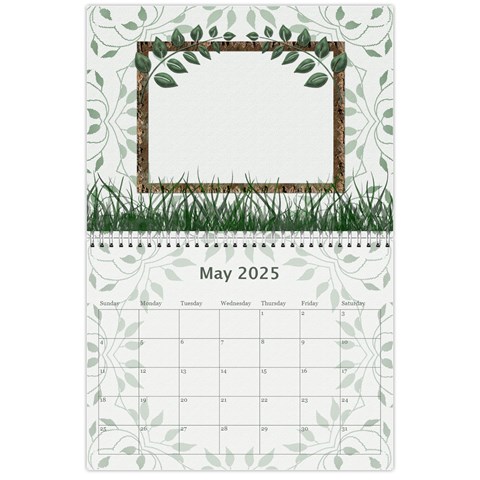 Nature Green 12 Month Wall Calendar By Lil May 2024