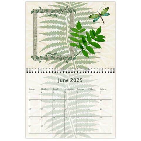 Nature Green 12 Month Wall Calendar By Lil Jun 2024