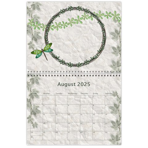 Nature Green 12 Month Wall Calendar By Lil Aug 2024