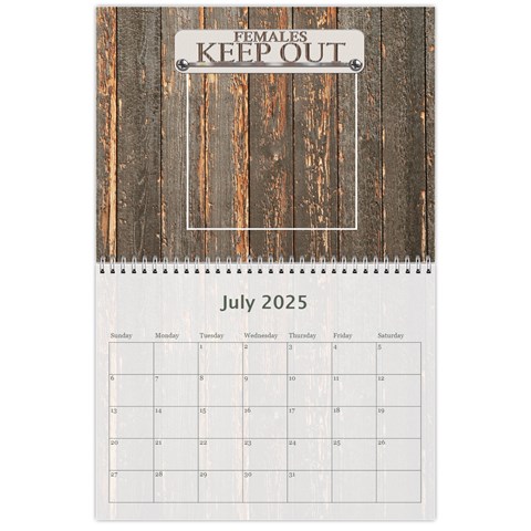 Man Cave 12 Mth Calendar By Lil Jul 2025