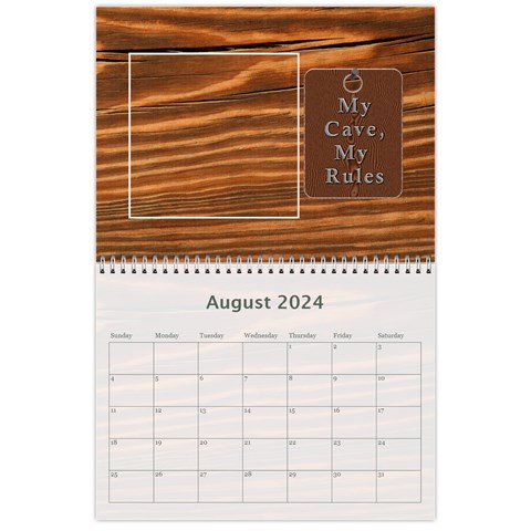 Man Cave 12 Mth Calendar By Lil Aug 2024