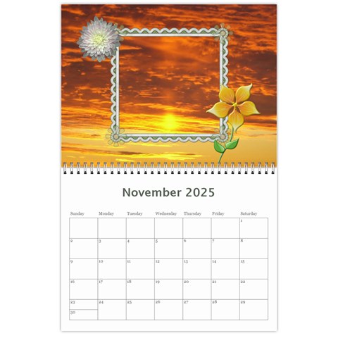 Sunset Pretty Calendar (12 Month) By Lil Month