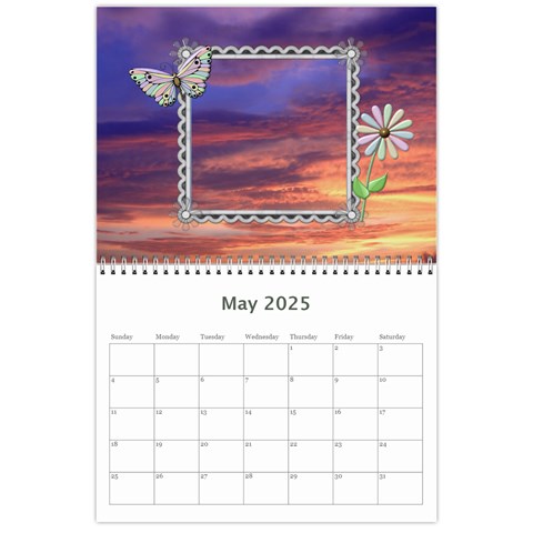 Sunset Pretty Calendar (12 Month) By Lil Month
