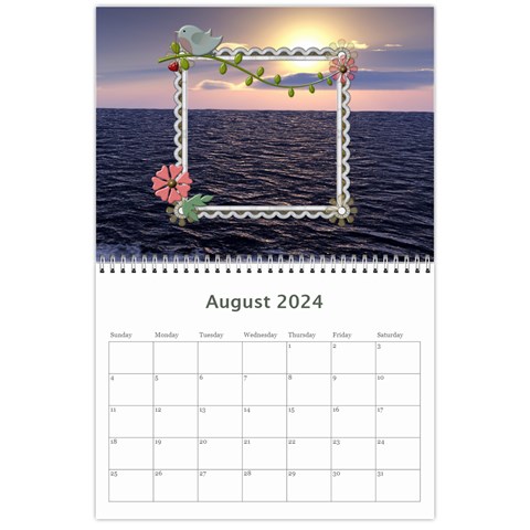 Sunset Pretty Calendar (12 Month) By Lil Aug 2024