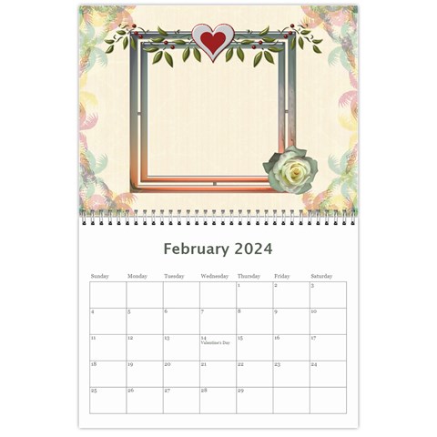 Fun And Pretty Calendar (12 Month) By Lil Feb 2024