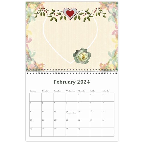 Pretty Love Calendar (12 Month) By Lil Feb 2024