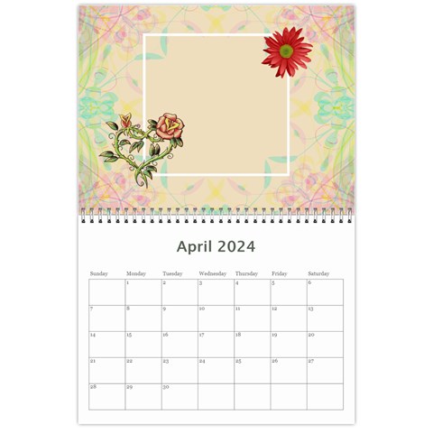 Pretty Love Calendar (12 Month) By Lil Apr 2024